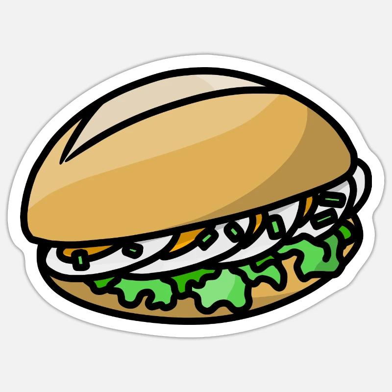 Egg roll topped with egg & chives Sticker size S (10 x 10 cm)