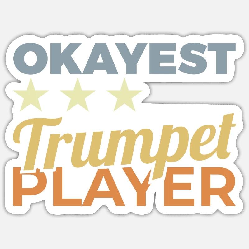 Durchschnittlicher Trompeter - Sticker Größe S (10 x 10 cm) - Mattweiß