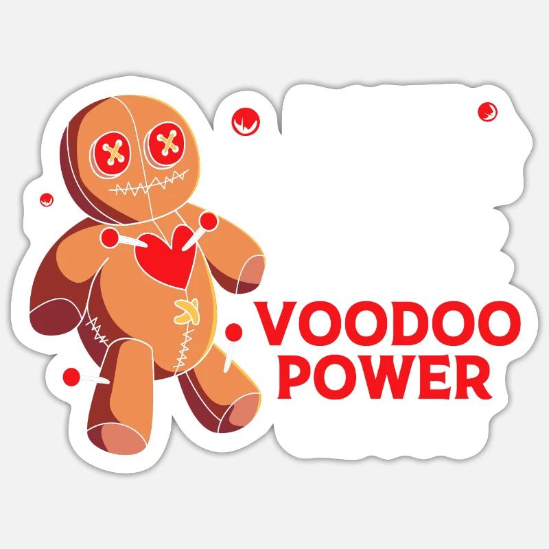 Voodoo - Sticker Größe S (10 x 10 cm) - Mattweiß