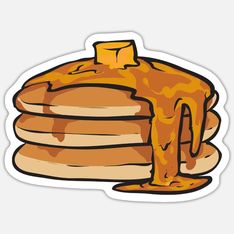 Pancake Breakfast Pancakes - Sticker size S (10 x 10 cm) - white matte