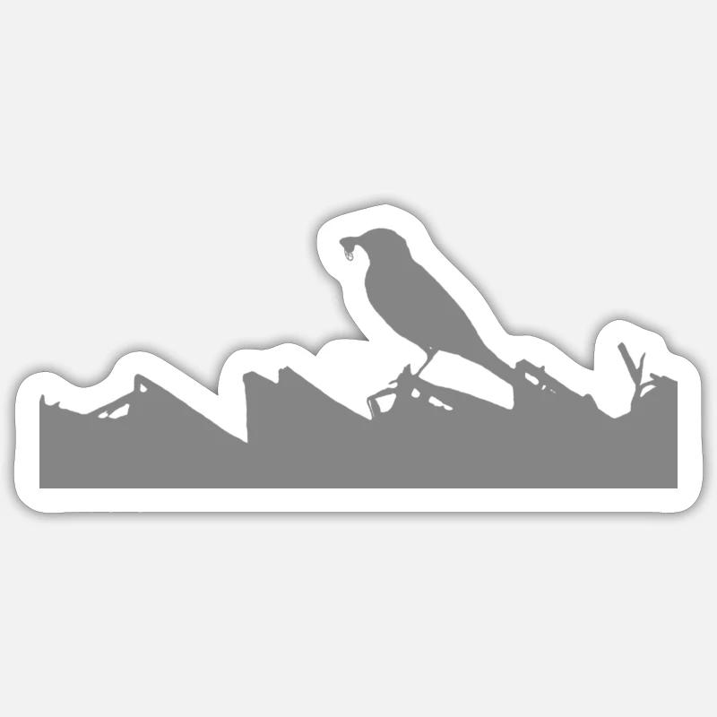 Superpower: Wagtail - Sticker size S (10 x 10 cm) - white matte