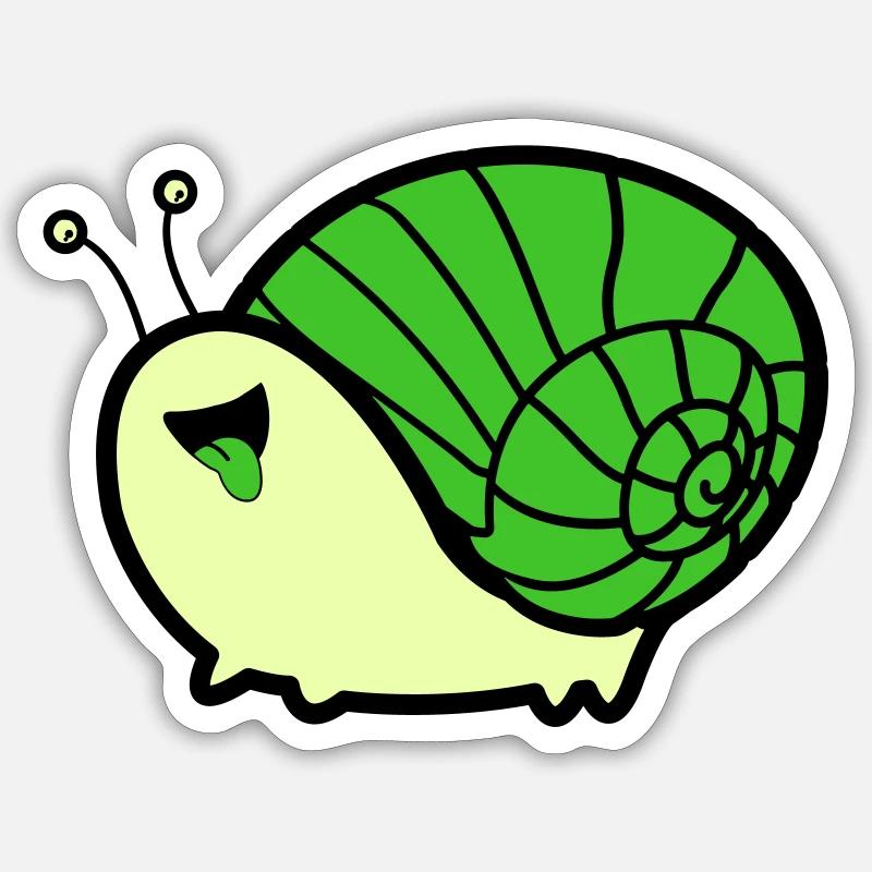 Bande dessinée d’escargot - Sticker taille S (10 x 10 cm) - blanc mat
