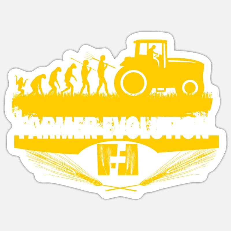 Farmer Evolution Sticker size S (10 x 10 cm)