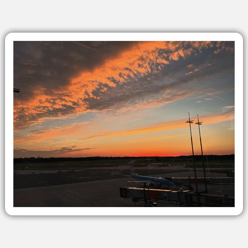 Sundown - Sticker Größe S (10 x 10 cm) - Mattweiß