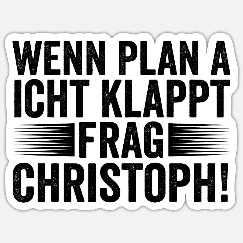 First name Chris Christoph - Sticker size S (10 x 10 cm) - white matte