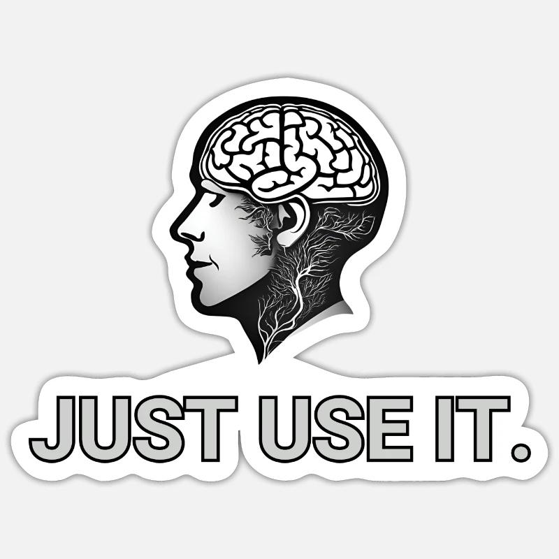 NUTZEN SIE ES EINFACH - Sticker Größe S (10 x 10 cm) - Mattweiß
