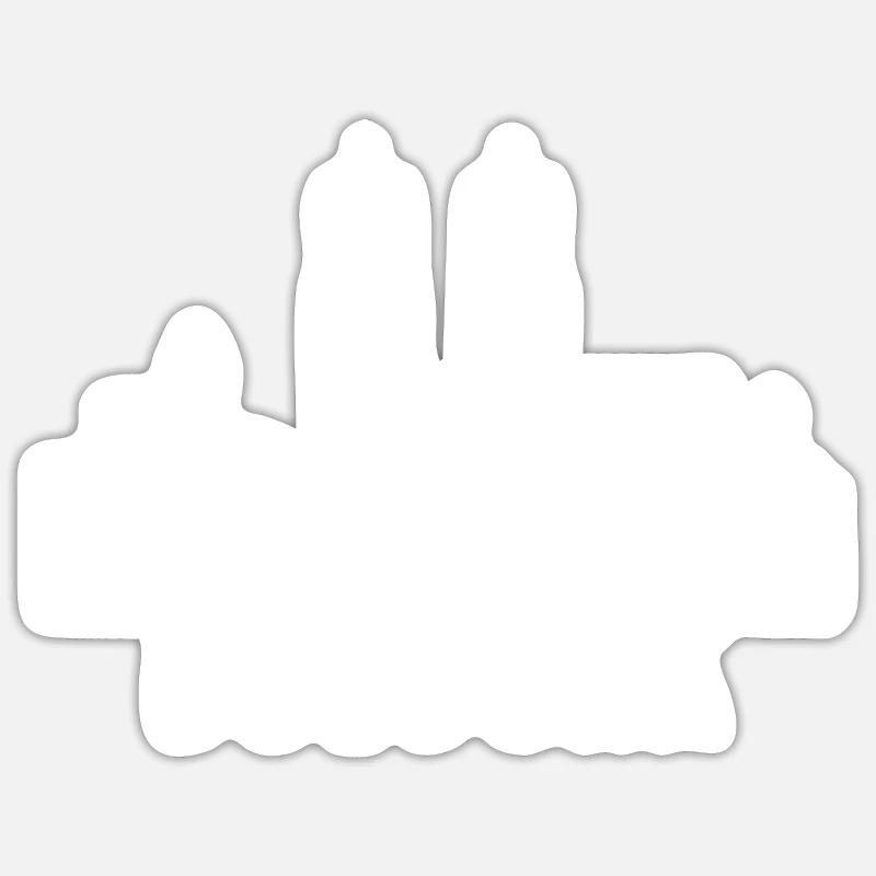 Emilia Romagna Skyline - Sticker Größe S (10 x 10 cm) - Mattweiß