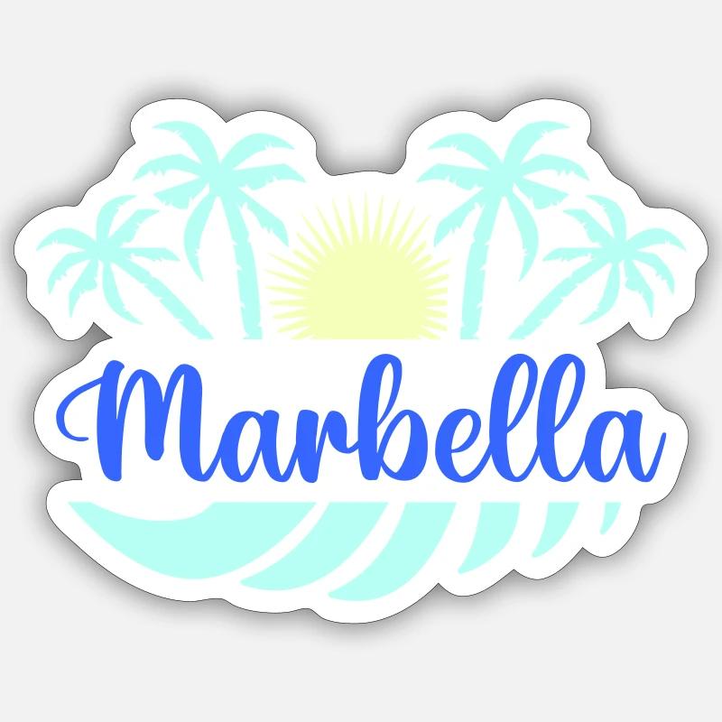 Marbella - Sticker size S (10 x 10 cm) - white matte