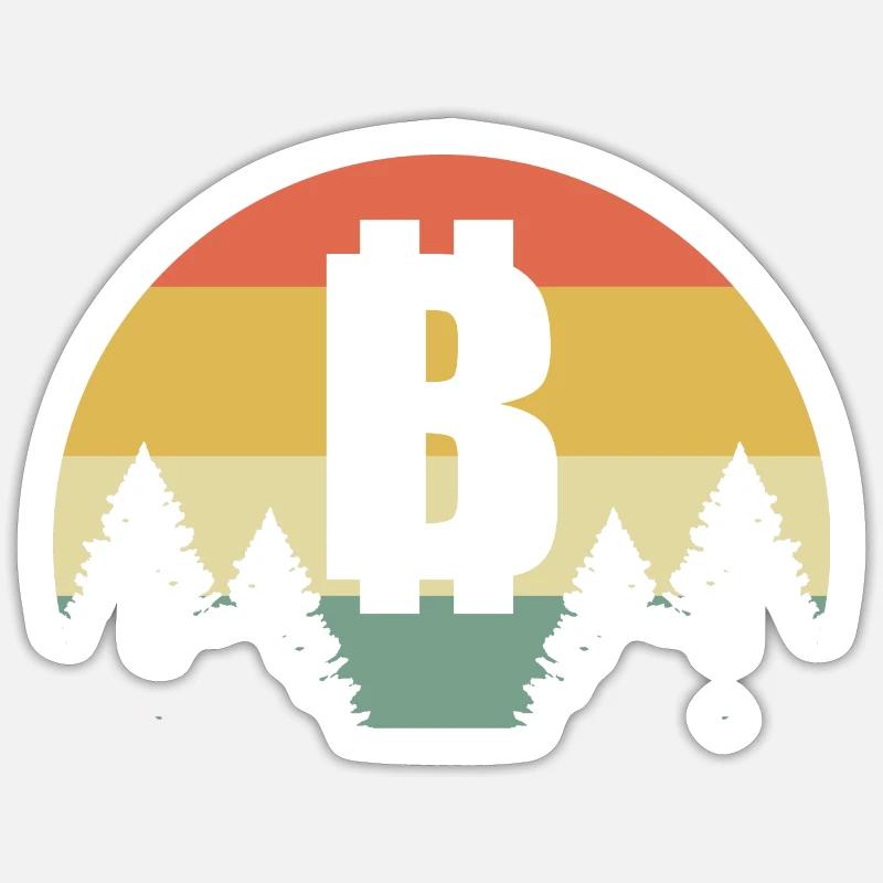 Le bitcoin - Sticker taille S (10 x 10 cm) - blanc mat