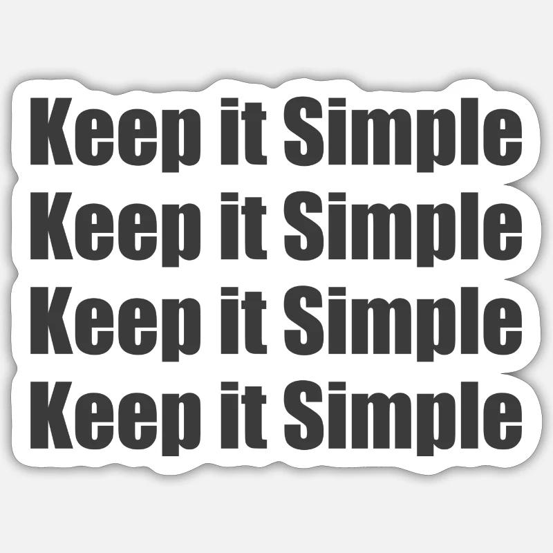 Restez simple Sticker taille S (10 x 10 cm)