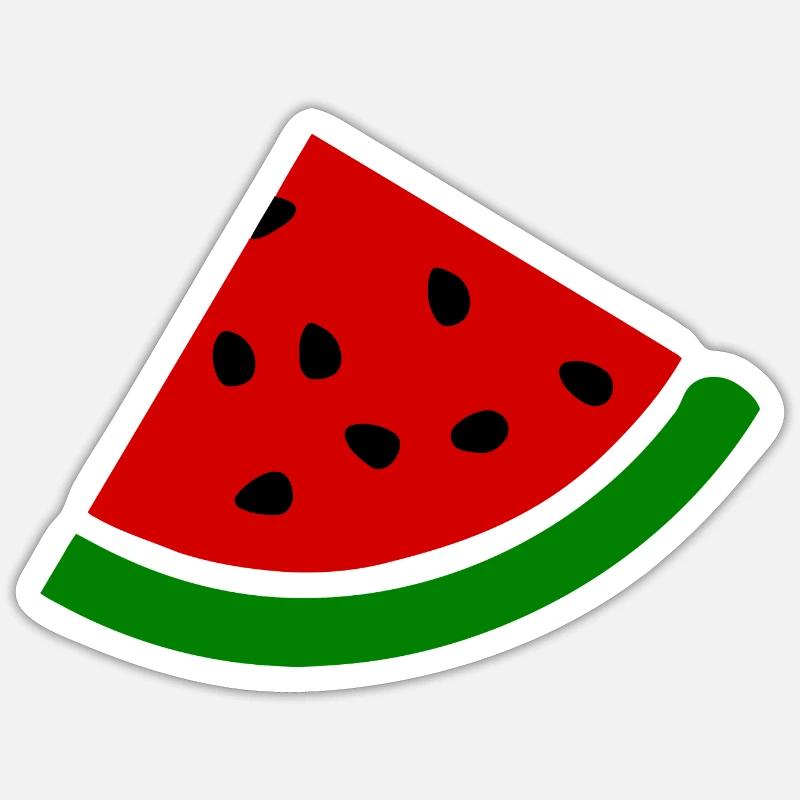 Pastèque - Sticker taille S (10 x 10 cm) - blanc mat