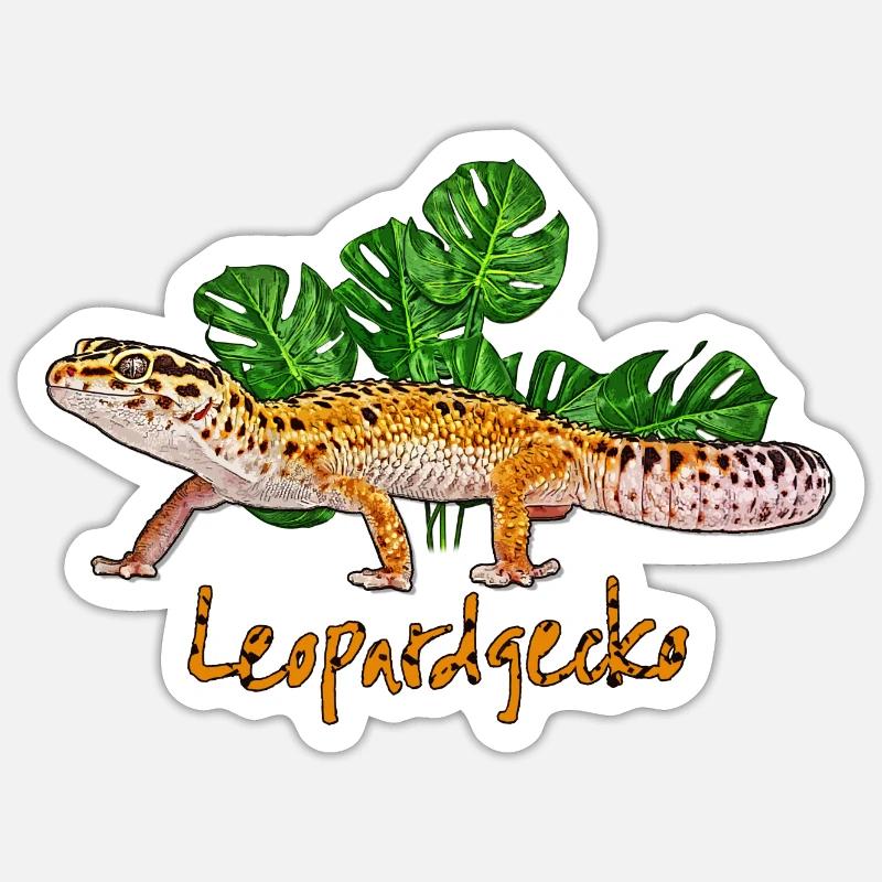 Leopardengecko Sticker Größe S (10 x 10 cm)
