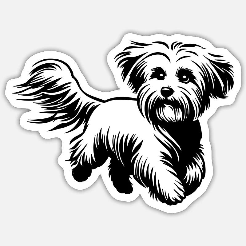 Maltese - Sticker size S (10 x 10 cm) - white matte