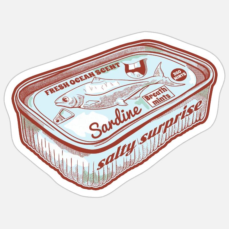 Funny Fish scented breath mints Sticker size S (10 x 10 cm)