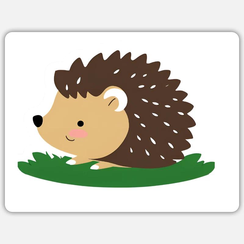 Igel - Sticker Größe S (10 x 10 cm) - Mattweiß