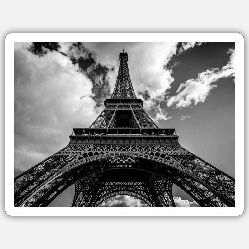 Paris Eiffeltower Tasse - Sticker Größe S (10 x 10 cm) - Mattweiß