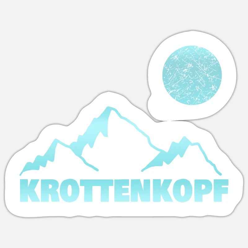 Alpinisme krottenkopf - Sticker taille S (10 x 10 cm) - blanc mat