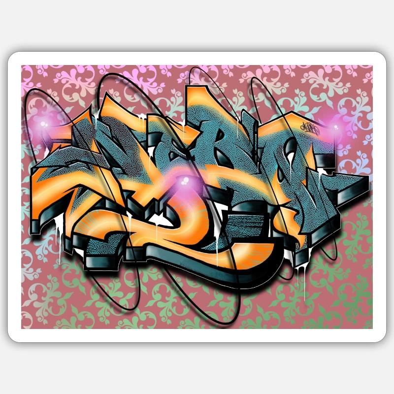 Design de graffiti créé par NERO Modern Sticker taille S (10 x 10 cm)