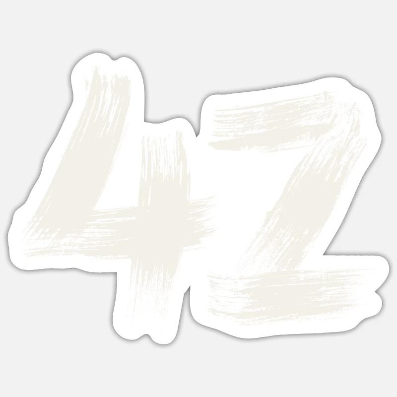 42 - Sticker taille S (10 x 10 cm) - blanc mat