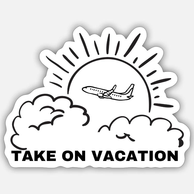 Vacation Time - Sticker Größe S (10 x 10 cm) - Mattweiß