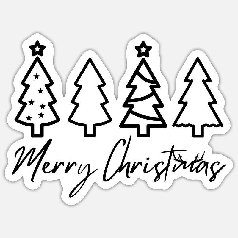 Joyeux Noël - Sticker taille S (10 x 10 cm) - blanc mat