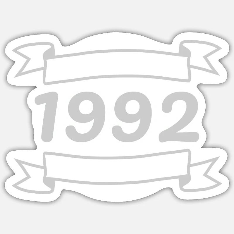 1992 - Sticker taille S (10 x 10 cm) - blanc mat