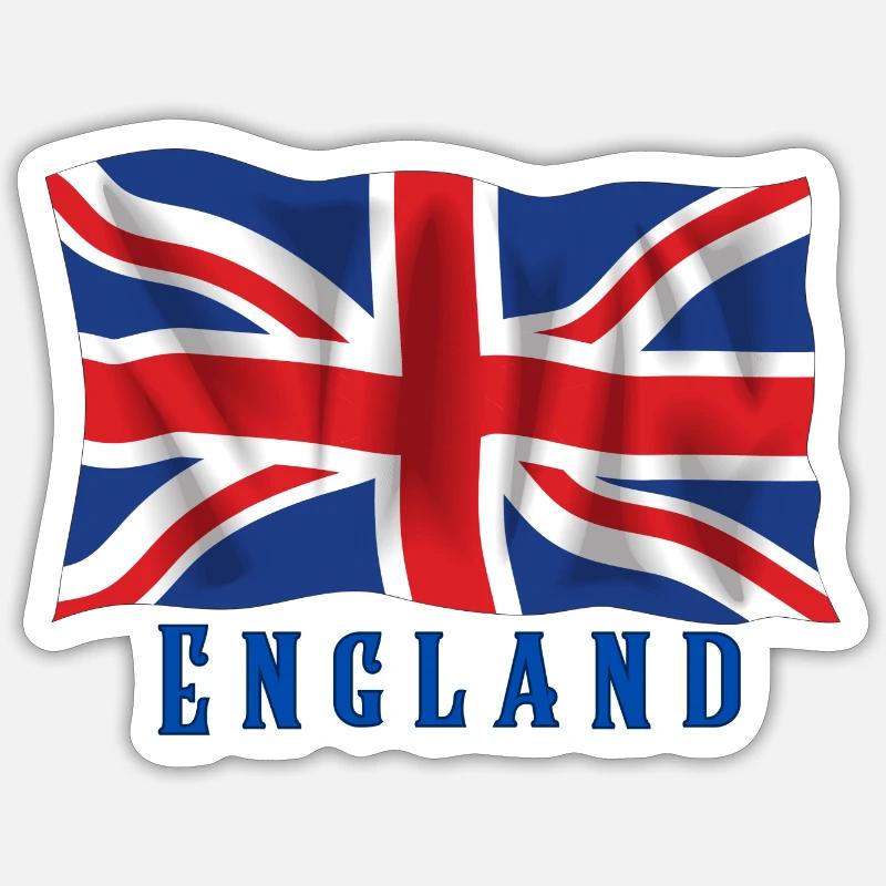 Angleterre - Sticker taille S (10 x 10 cm) - blanc mat