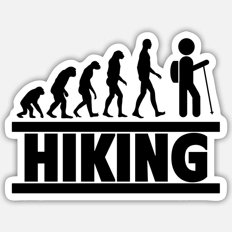 Evolution of the Wanderer For passionate Sticker size S (10 x 10 cm)