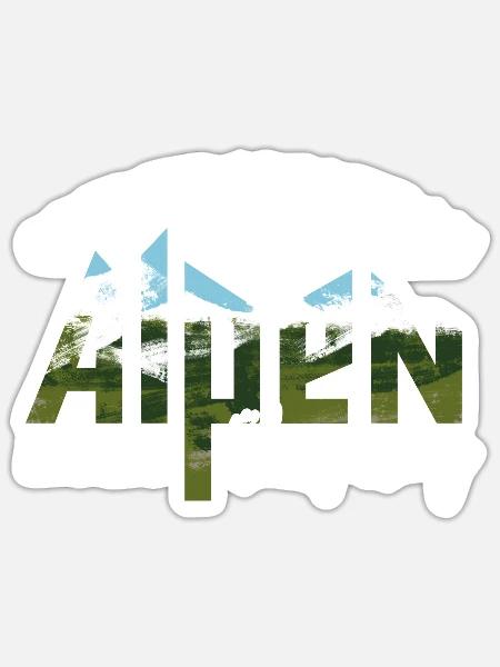 Alpenüberquerung 2025, Oberstdorf Meran, Wandern - Sticker Größe S (10 x 10 cm) - Mattweiß