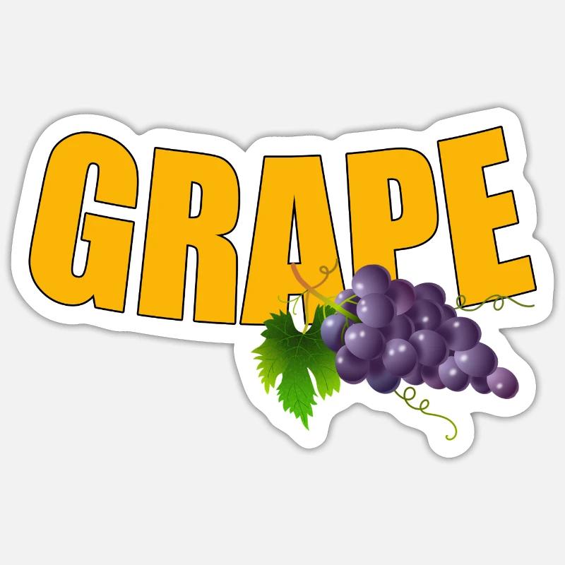 GRAPE - Sticker size S (10 x 10 cm) - white matte