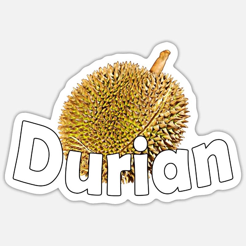 Durian - Sticker size S (10 x 10 cm) - white matte