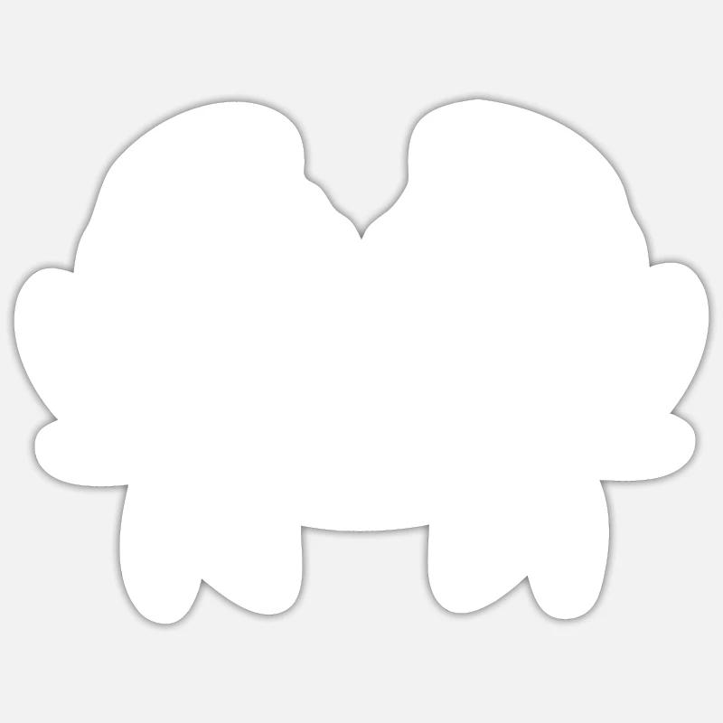 Crabe - Sticker taille S (10 x 10 cm) - blanc mat