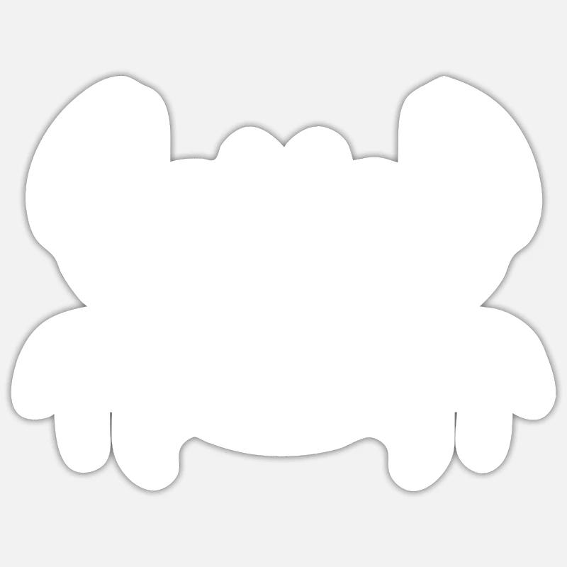Krebs - Sticker Größe S (10 x 10 cm) - Mattweiß