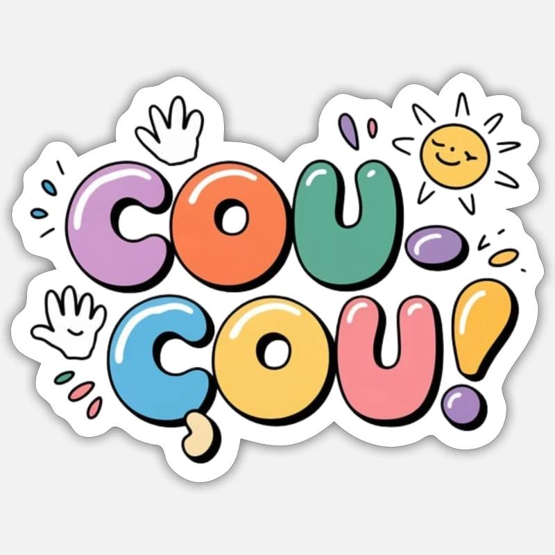 Hello - Sweet Message - Sticker size S (10 x 10 cm) - white matte