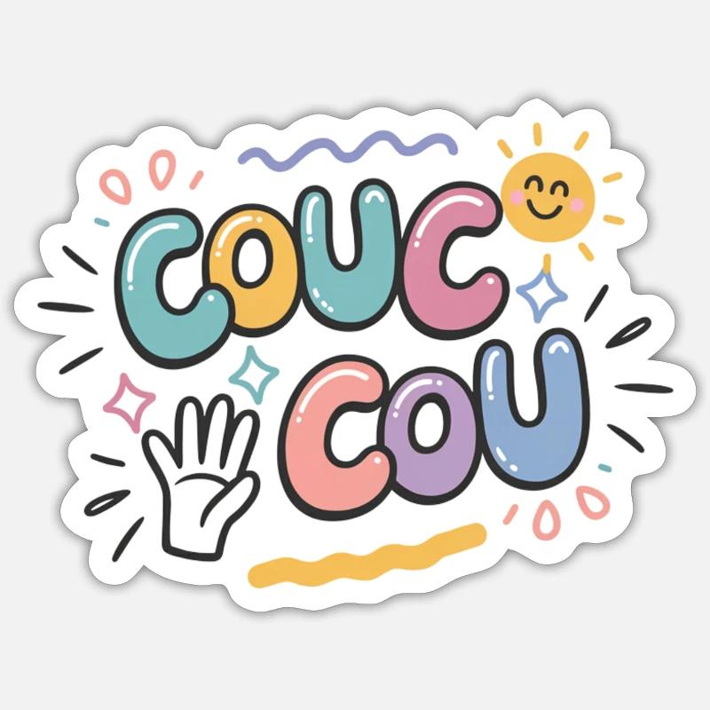 Coucou - Style Décontracté Sticker taille S (10 x 10 cm)