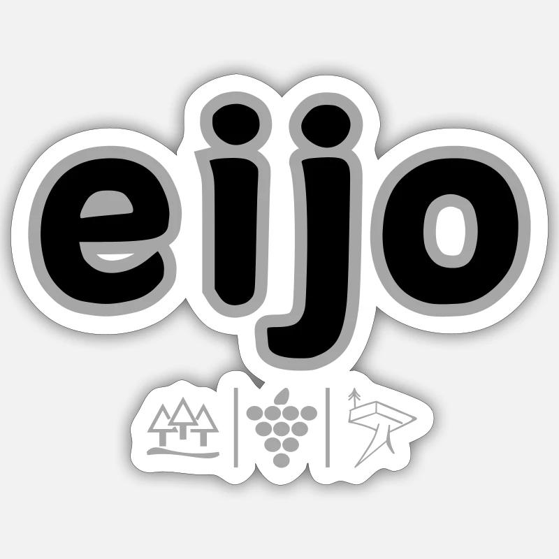 Eijo - Sticker Größe S (10 x 10 cm) - Mattweiß