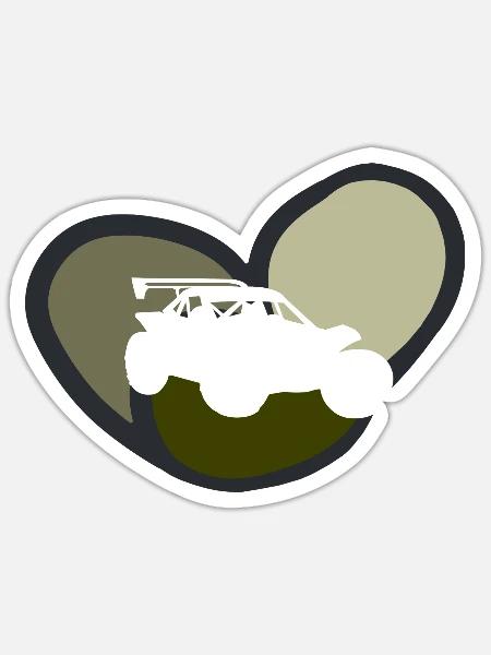Auto Renner - Sticker Größe S (10 x 10 cm) - Mattweiß