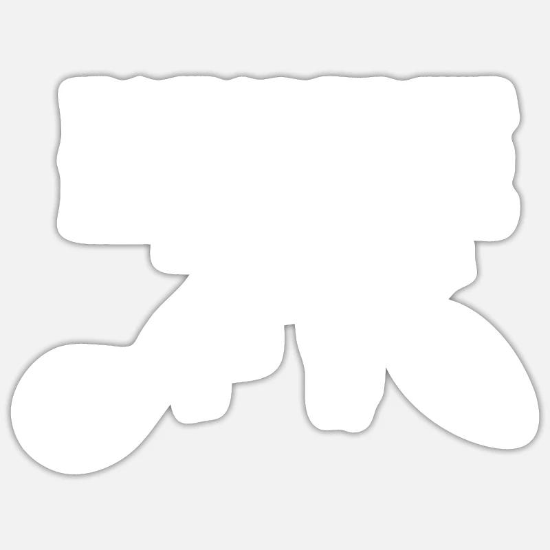 Echsperte Eidechse - Sticker Größe S (10 x 10 cm) - Mattweiß
