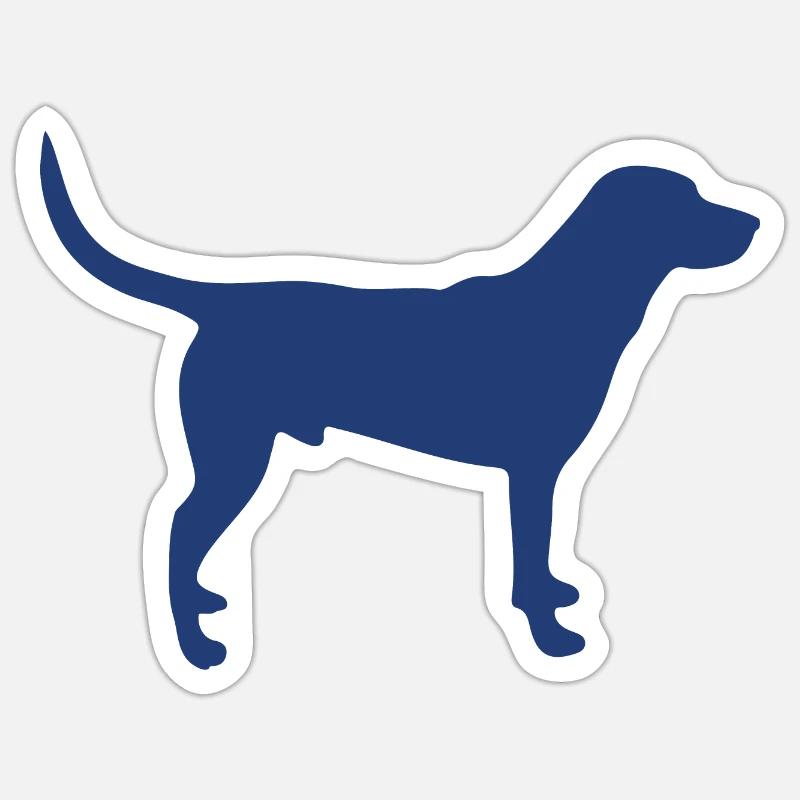 Labrador Hund – deep blue – sua Sticker Größe S (10 x 10 cm)