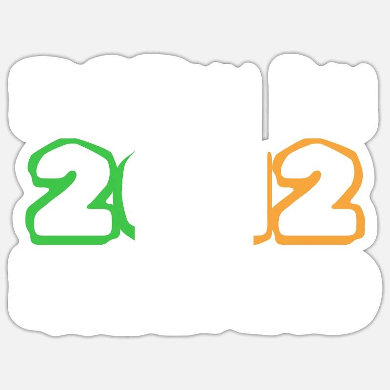 Irlande 2012 - Sticker taille S (10 x 10 cm) - blanc mat