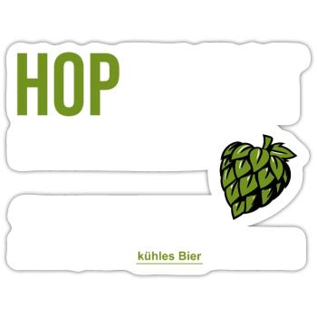 The beer optimist - Sticker size S (10 x 10 cm) - white matte - Front