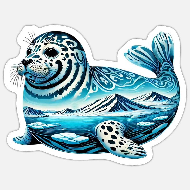 Phoque Sticker taille S (10 x 10 cm)