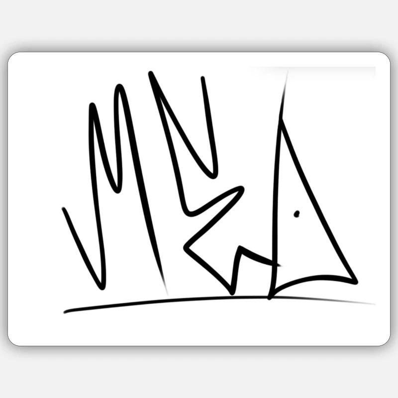 Graffiti - Sticker Größe S (10 x 10 cm) - Mattweiß