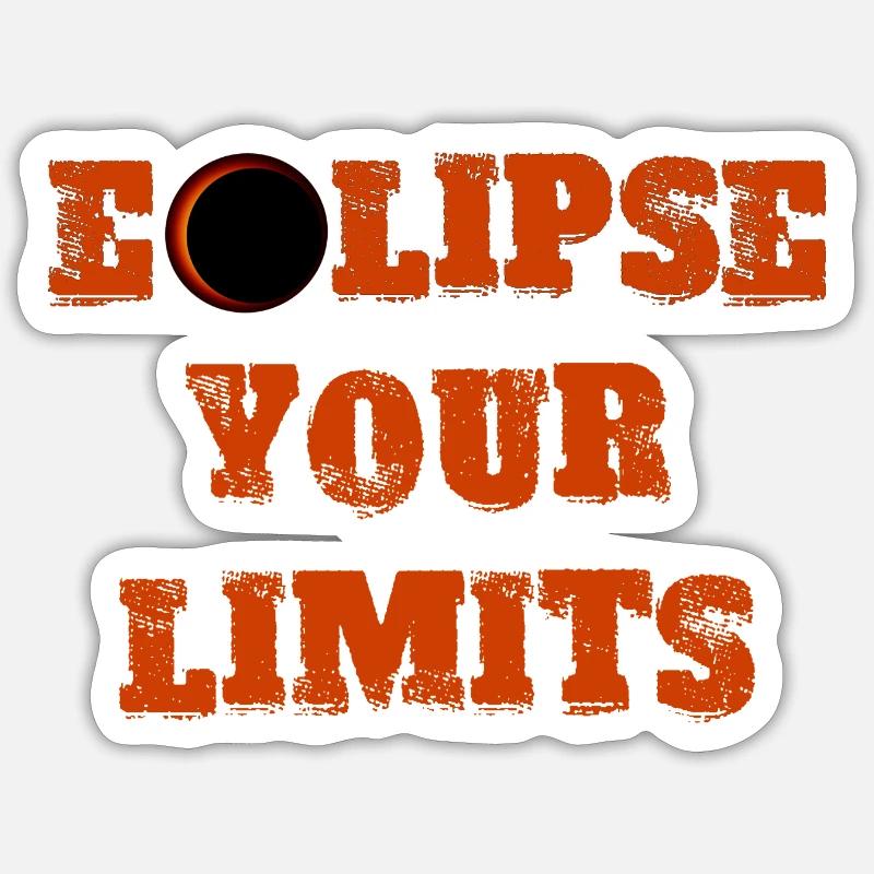 Eclipse your limits 2025 - Sticker taille S (10 x 10 cm) - blanc mat