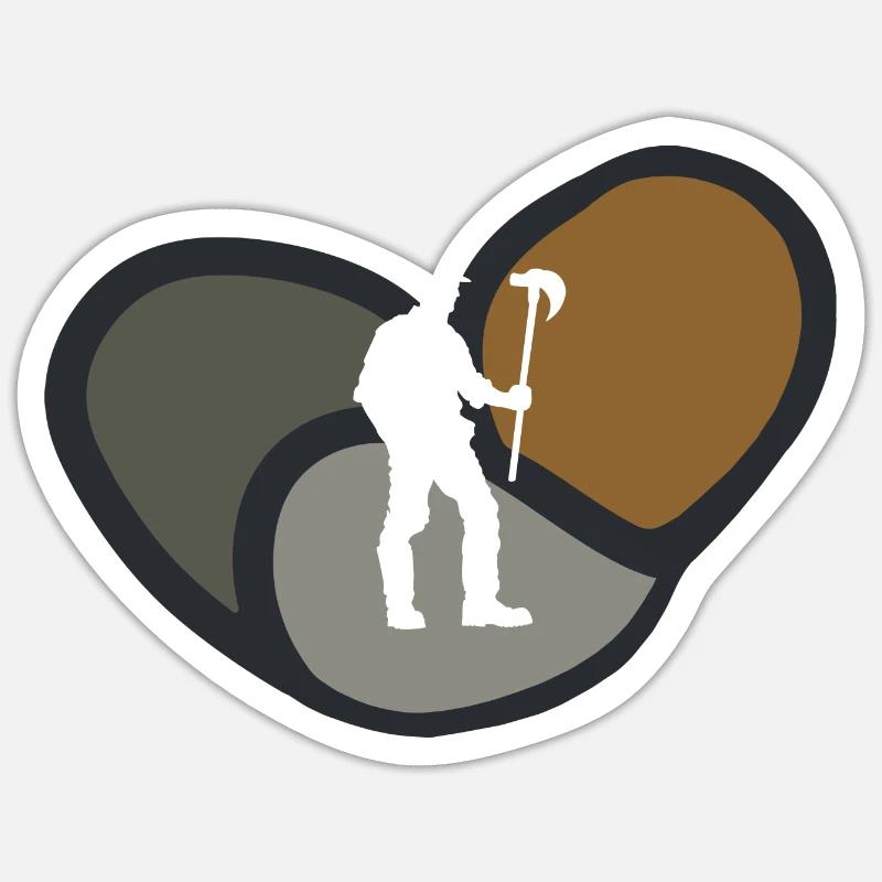 Minage Mineurs Mineurs - Sticker taille S (10 x 10 cm) - blanc mat