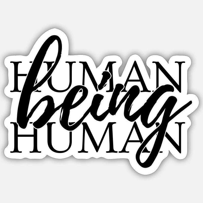 Human bl - Sticker Größe S (10 x 10 cm) - Mattweiß