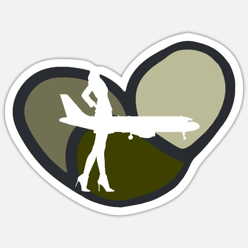 Flight Flight Attendant Sticker size S (10 x 10 cm)