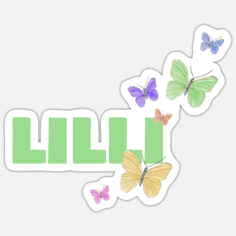Lilli - Sticker taille S (10 x 10 cm) - blanc mat
