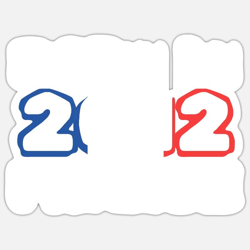 in 2012 - Sticker size S (10 x 10 cm) - white matte