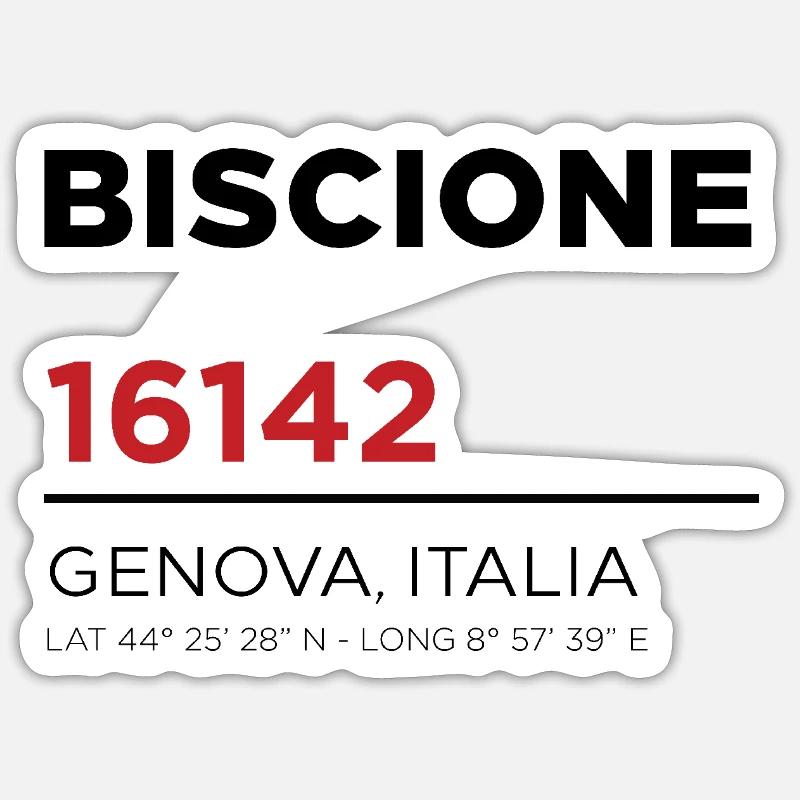 Le biscione - Sticker taille S (10 x 10 cm) - blanc mat